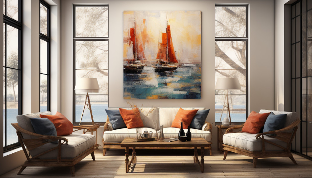 Warum sollten Sie Ihr Interieur mit Gemälden dekorieren, die ein Boot auf dem Meer darstellen ?